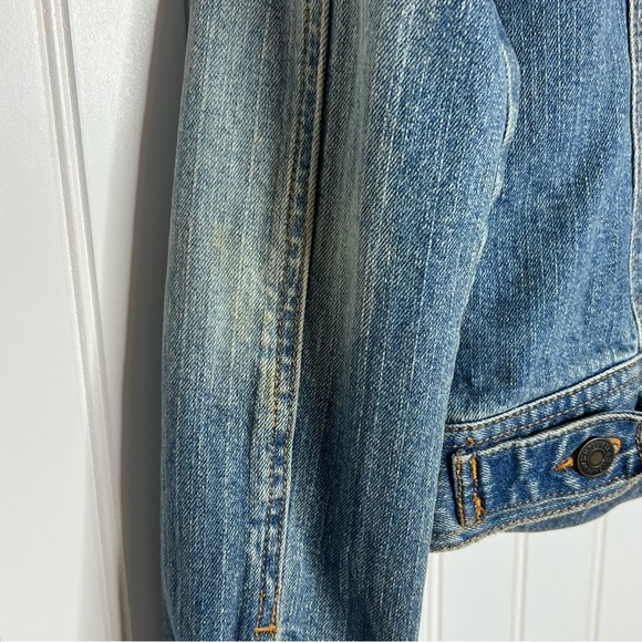 Hollister Surf 1972 Denim Jacket With Stud Details Size Medium - Picture 11 of 14